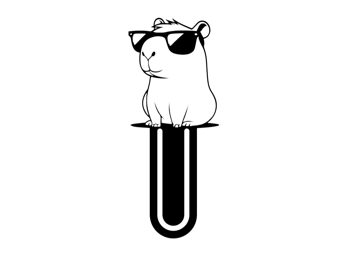 Cool Capybara Bookmark