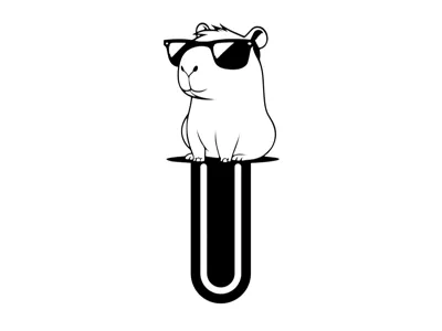 Cool Capybara Bookmark