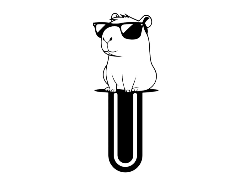 Cool Capybara Bookmark