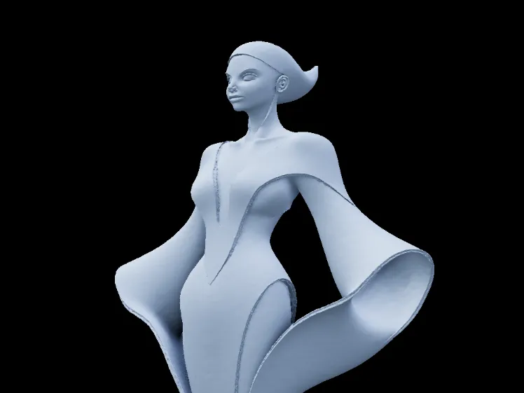 elegant woman statue - Free 3D Print Model - MakerWorld