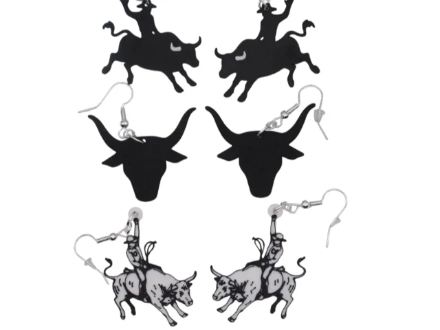Rodeo Earrings - Bull Riding