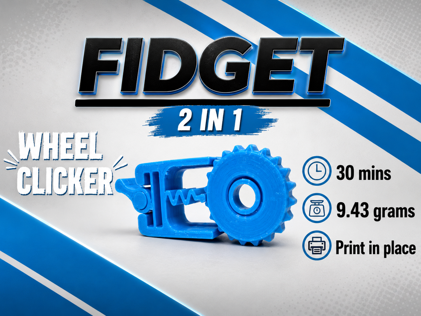 FIdget toy 2 en 1 (Clicker + Rueda)