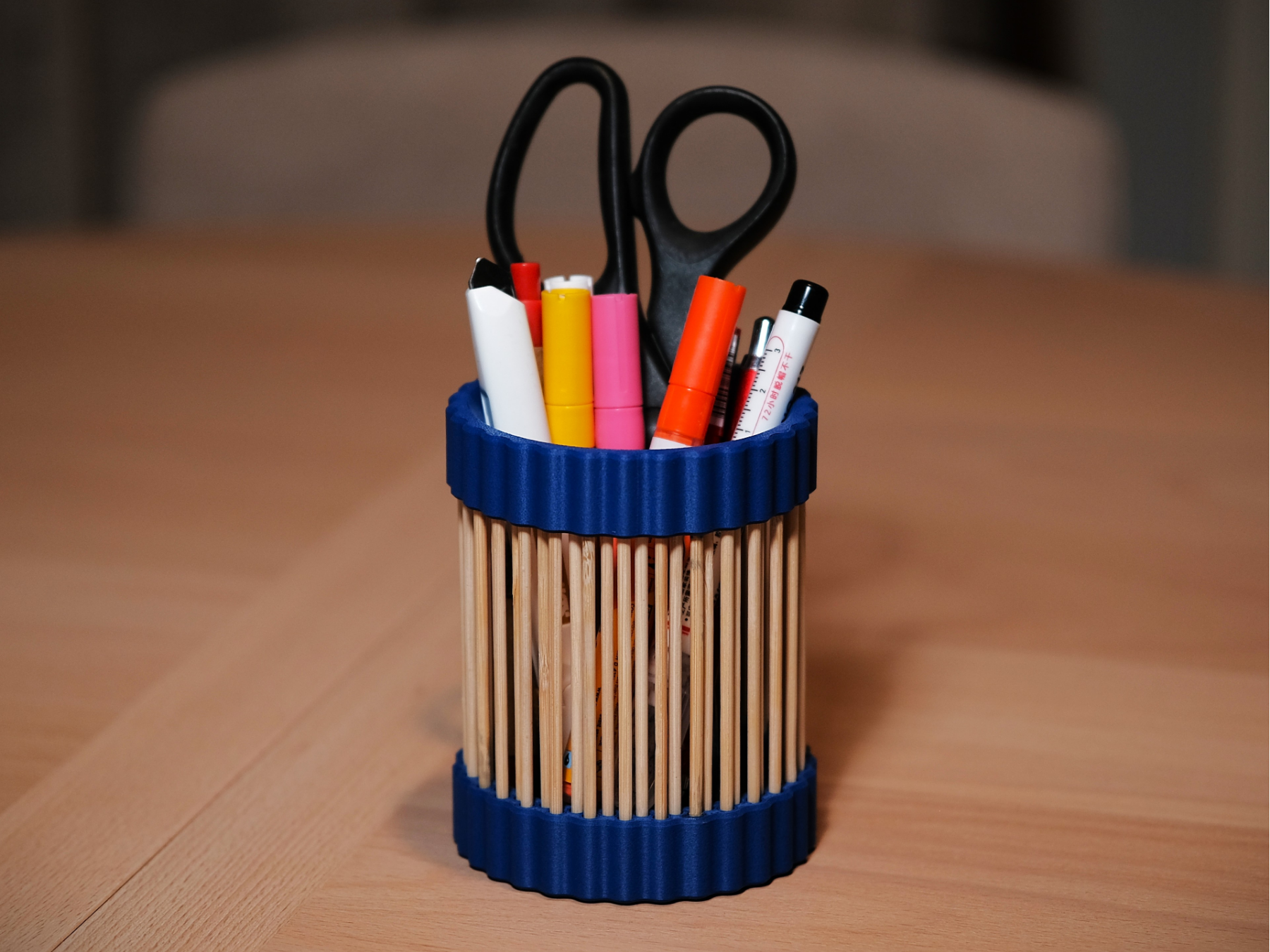 Wooden Skewer Pen Holder - Free 3D Print Model - MakerWorld