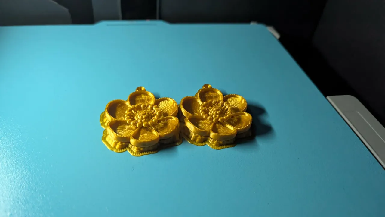 Golden Buttercup Bloom Earrings view 4
