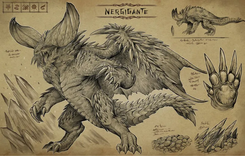 MonsterHunter World Nergigante Sketchbook HueForge