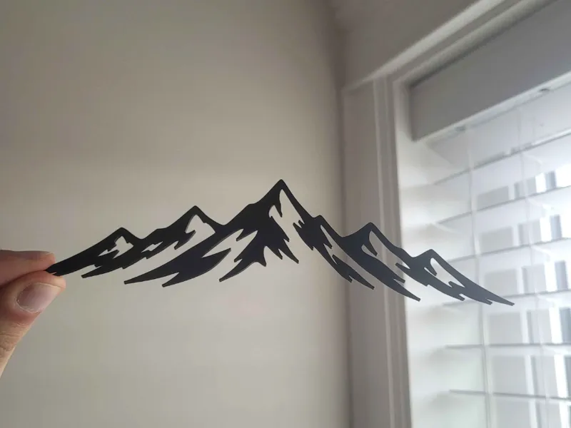 Minimalist Mountain Silhouette Art
