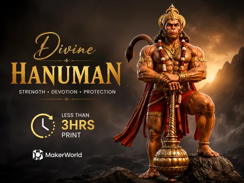 Letrero o emblema decorativo: Hanuman Ji 3D Model — referencia de MakerWorld