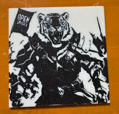 Tiger Fighter   Keychain   Multicolour
