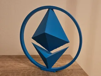 Ethereum (ETH) Crypto Logo 3D
