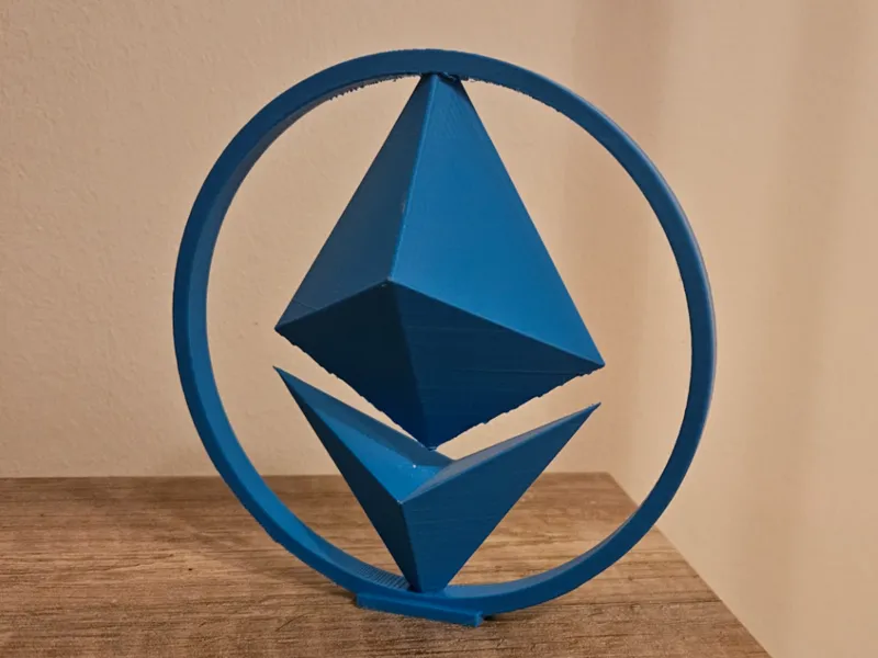 Ethereum (ETH) Crypto Logo 3D