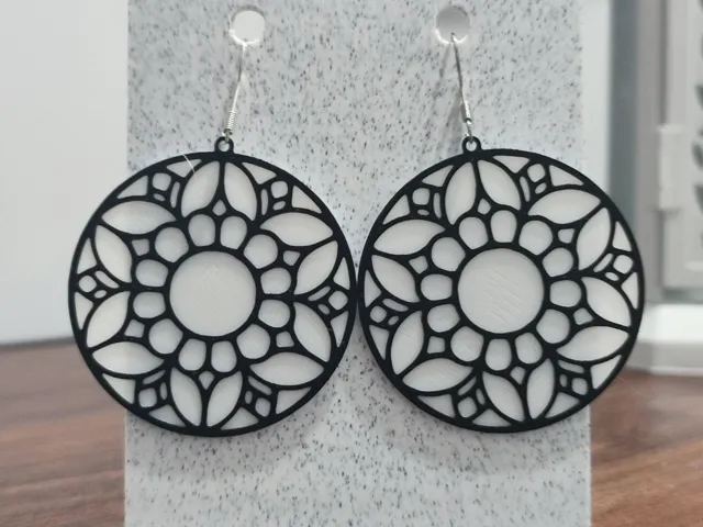 Aretes Flor de la Vida Bitono