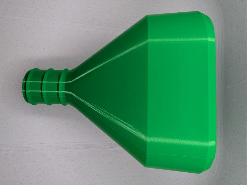 Heavy-Duty Square-Top Oil Funnel with Ribbed Spout