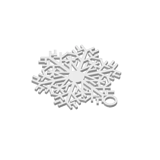 Snowflake earrings or Christmas tree decorations view 3