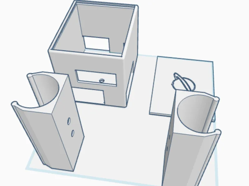 Telescope Electronics Box with Tripod Clamps