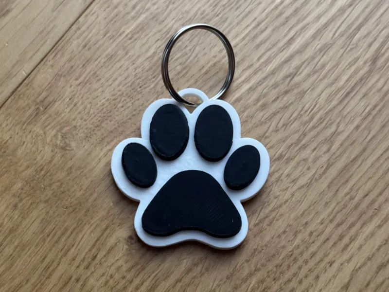 Dog Paw Keychain