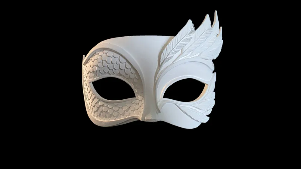 Scale Mask Models Feather & Scale Mask - Free 3D Print Model - MakerWorld