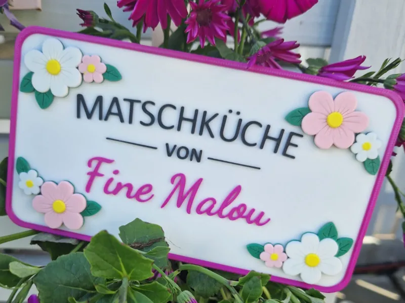 Schild  "Matschküche" - personalisierbar