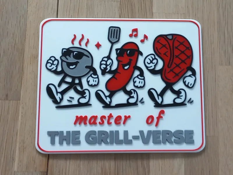 Ein Master of the Grill-Verse Schild