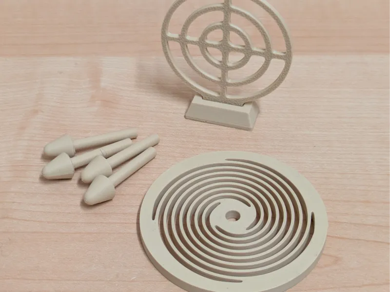 Circular Spring Slingshot with target and ammo