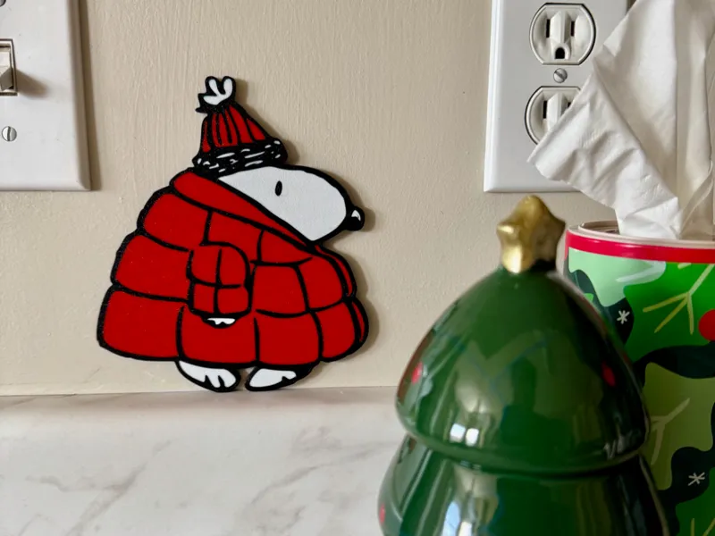 Snoopy Puffer Jacket wall art