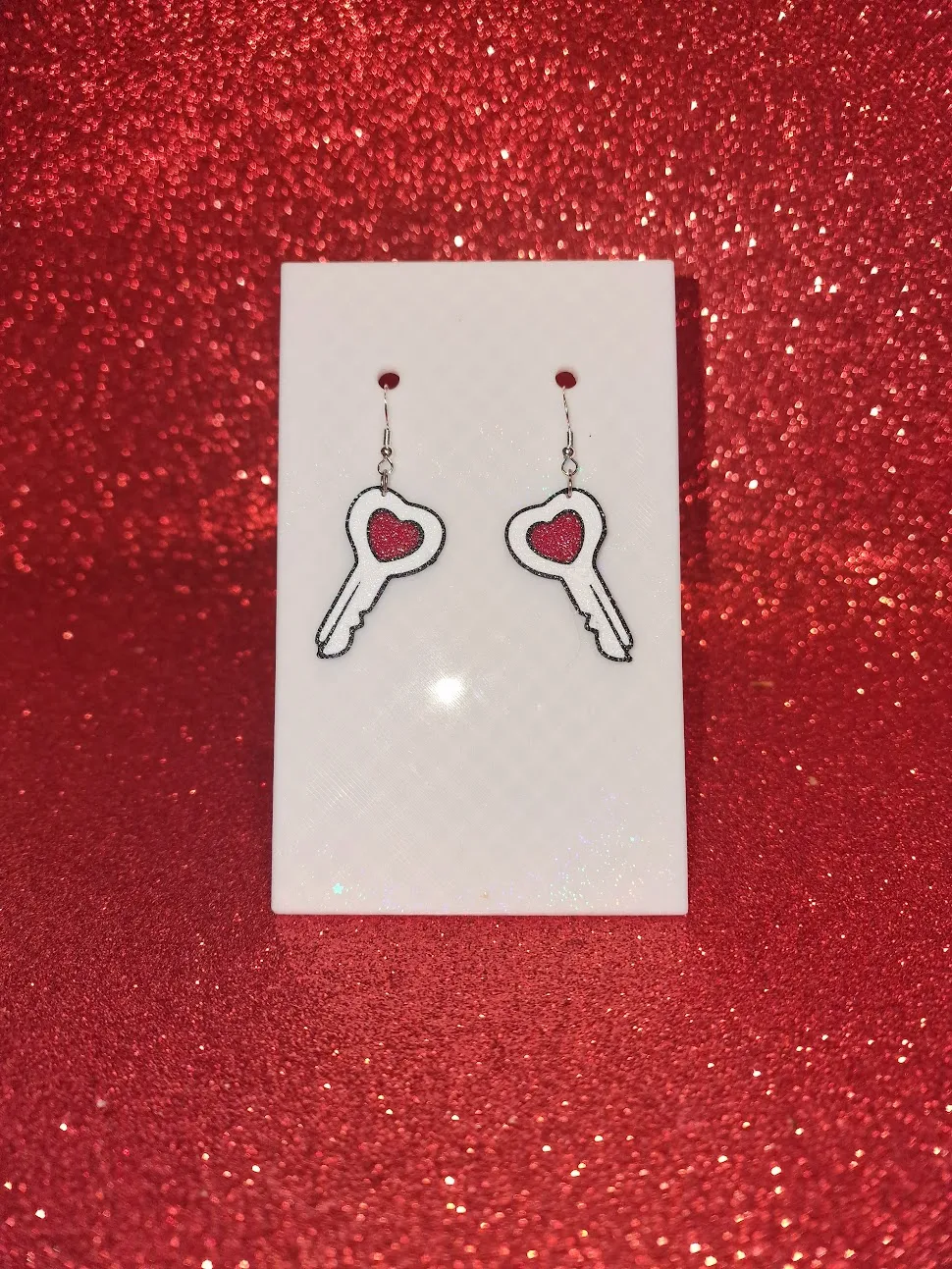Key of my heart earrings view 2