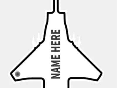 Fighter jet name keyring