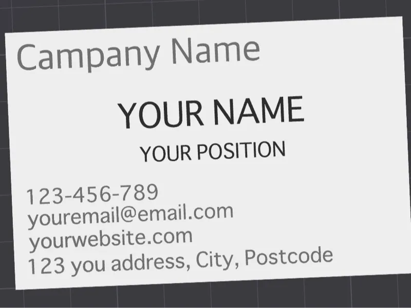 Simple business card (Version1)
