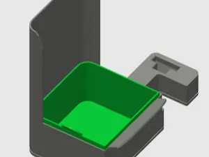 Poop Bin with removable insert and Scrapper Holder