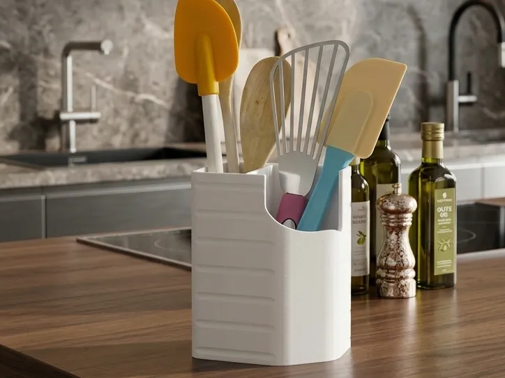 Utensil Drainer with Drainage Holes