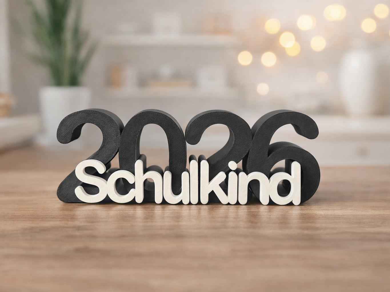 Schulkind 2026 - Persönlicher 3D-Schriftzug