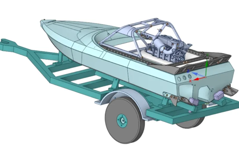 Trailer for Ragnarok RC Boat (MJet)