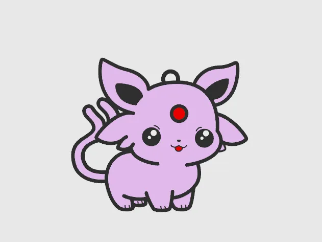 Espeon cute keychain
