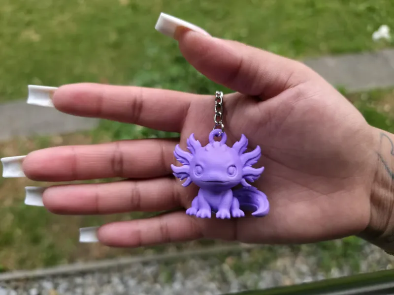 Cute Axolotl Keychain