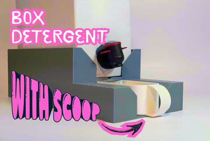 Laundry Detergent Box Dispenser with Dosing Scoop