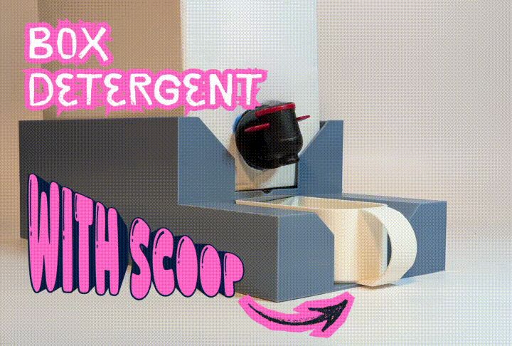 Laundry Detergent Box Dispenser with Dosing Scoop