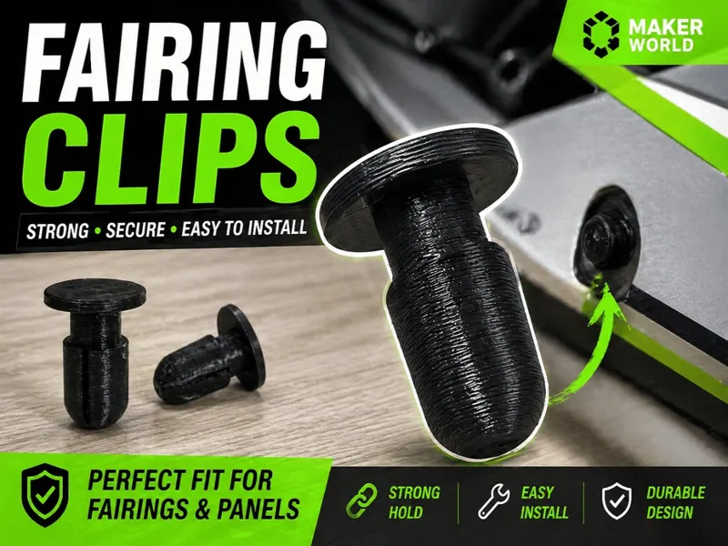 Clip for fairings and pannels