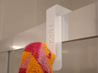 Shower Towel Hook and Holder with Text