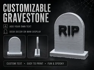 Customizable Gravestone