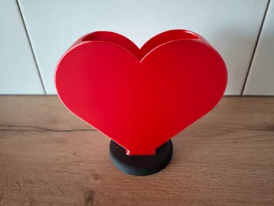 Valentine's day heart vase