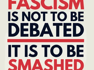 Smashing Fascism Keychain