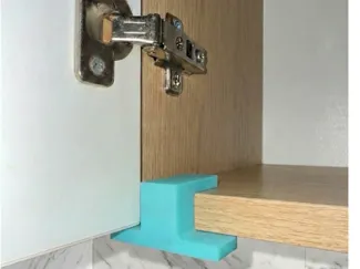 Cabinet door mounting helper tool jig flush mount
