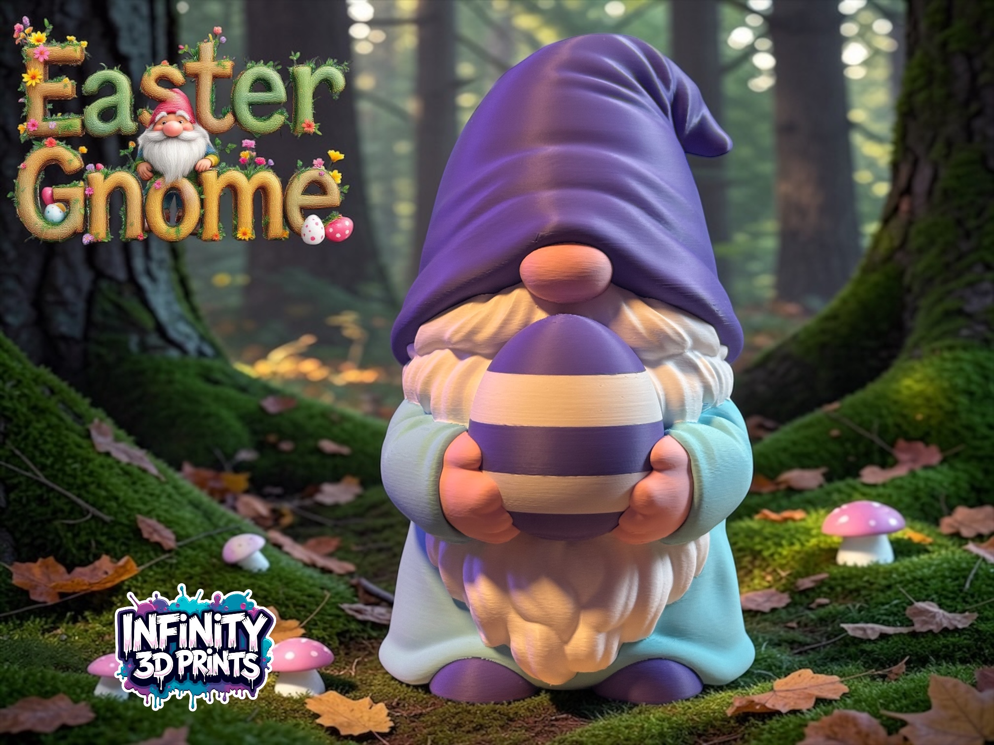 Miniatura 4 do modelo 3D MULTIPART-AMS-EASTER GNOME 