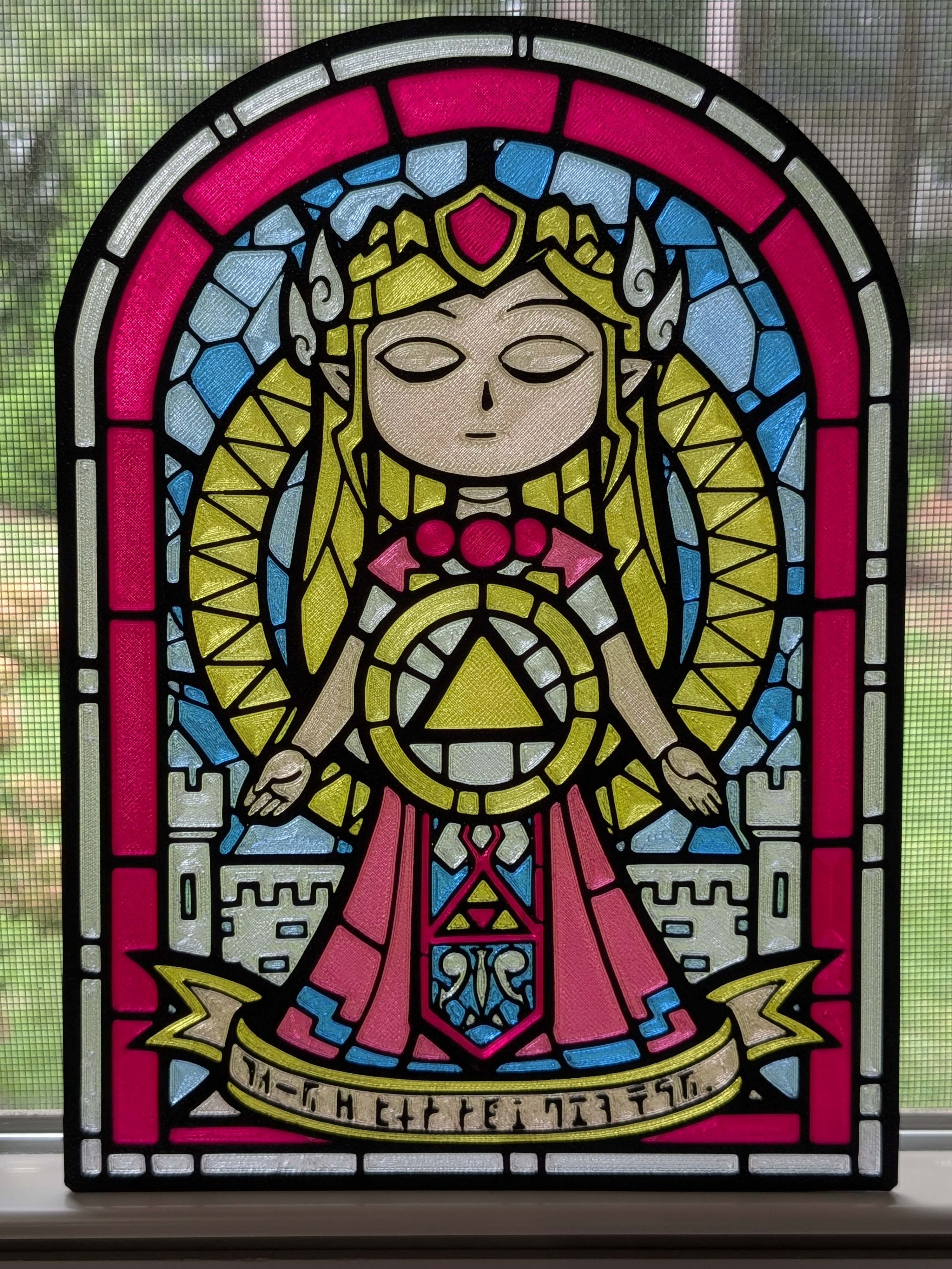 Stained Glass of Legendary Hero and Princess - 1