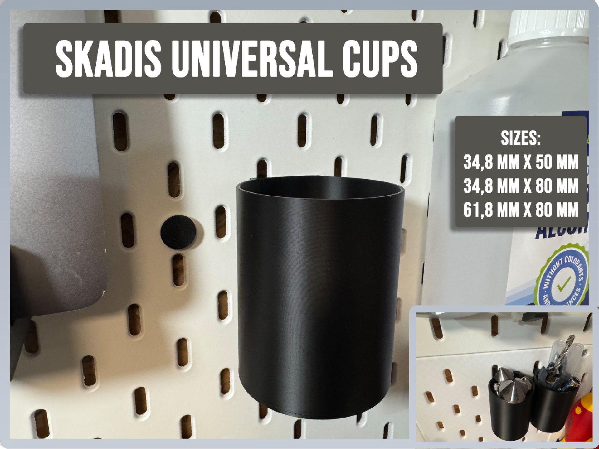 Ikea Skadis Cups - different sizes - Skadis Becher