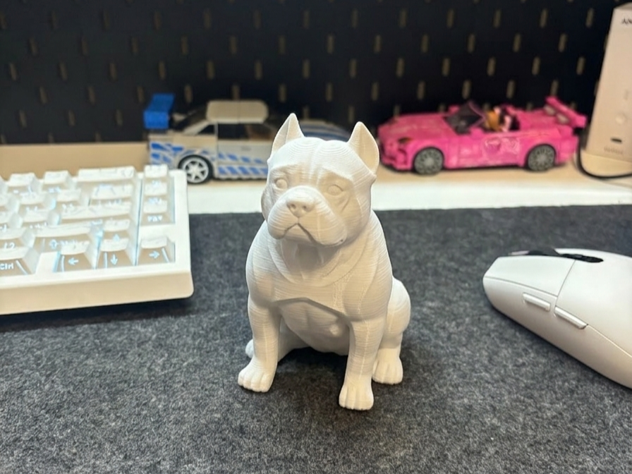 Cute Bulldog Statue – Easy 3D Print Decor