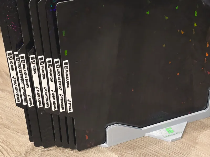 Build Plate Holder Staggered 8 Slot Slide & Labels