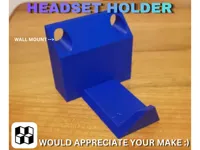 Headset Holder With Wall Mount