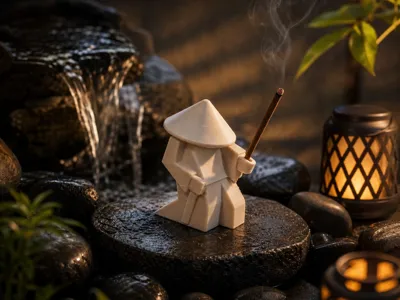 samurai incense stick stand