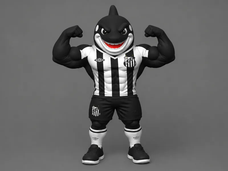 mascote do santos multicolor