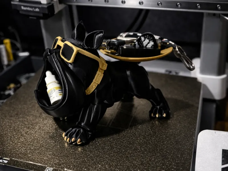 Bulldog Storage Figurine with Big Mouth 